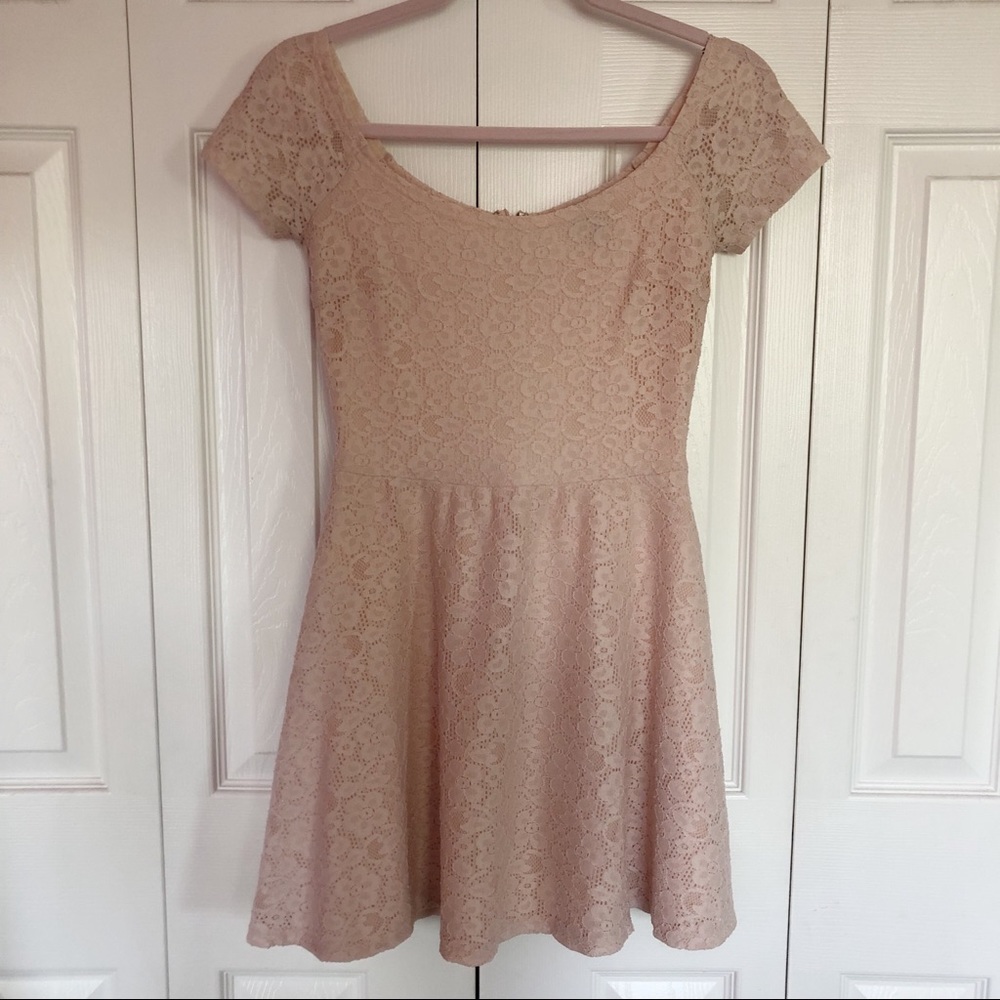 Blush Pink Lacy Dress